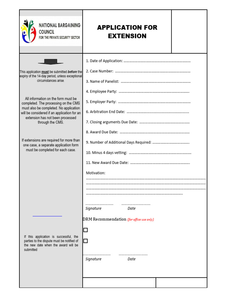 LRA Extension Application Form Guide | PDF | Chess Theory | Justice