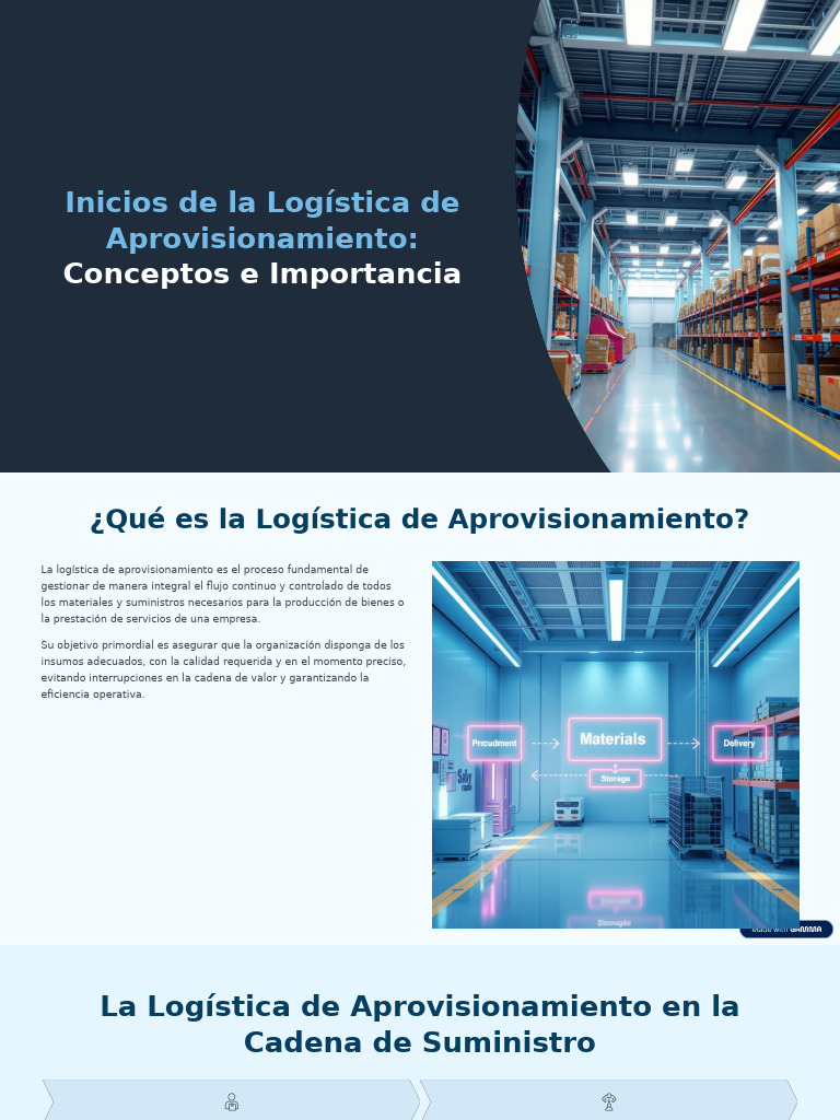 Inicios de La Logistica de Aprovisionamiento Conceptos e Importancia ...