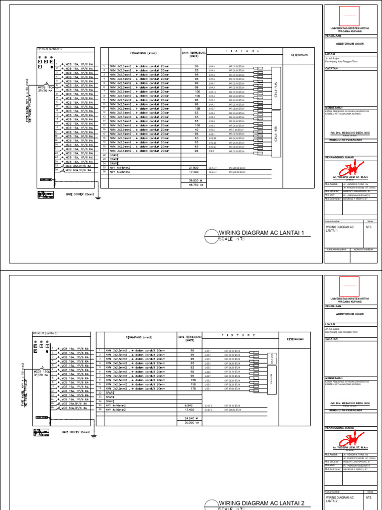 AC Wiring Diagrams for Auditorium | PDF