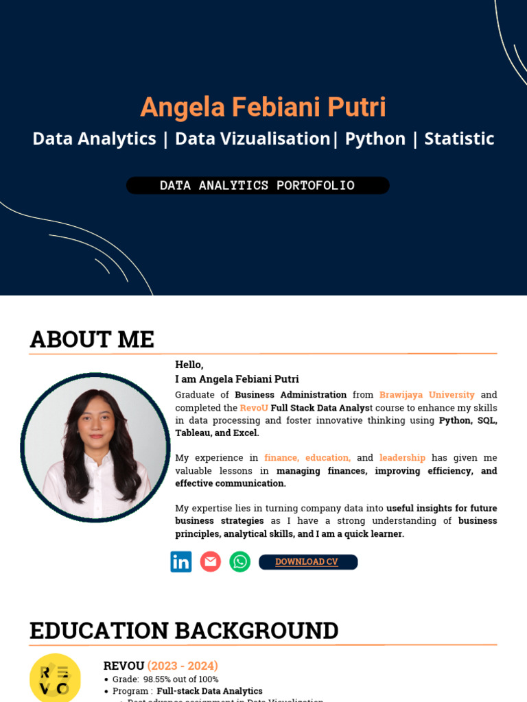 Angela Febiani's Data Analytics Portfolio | PDF | Data Analysis | Data