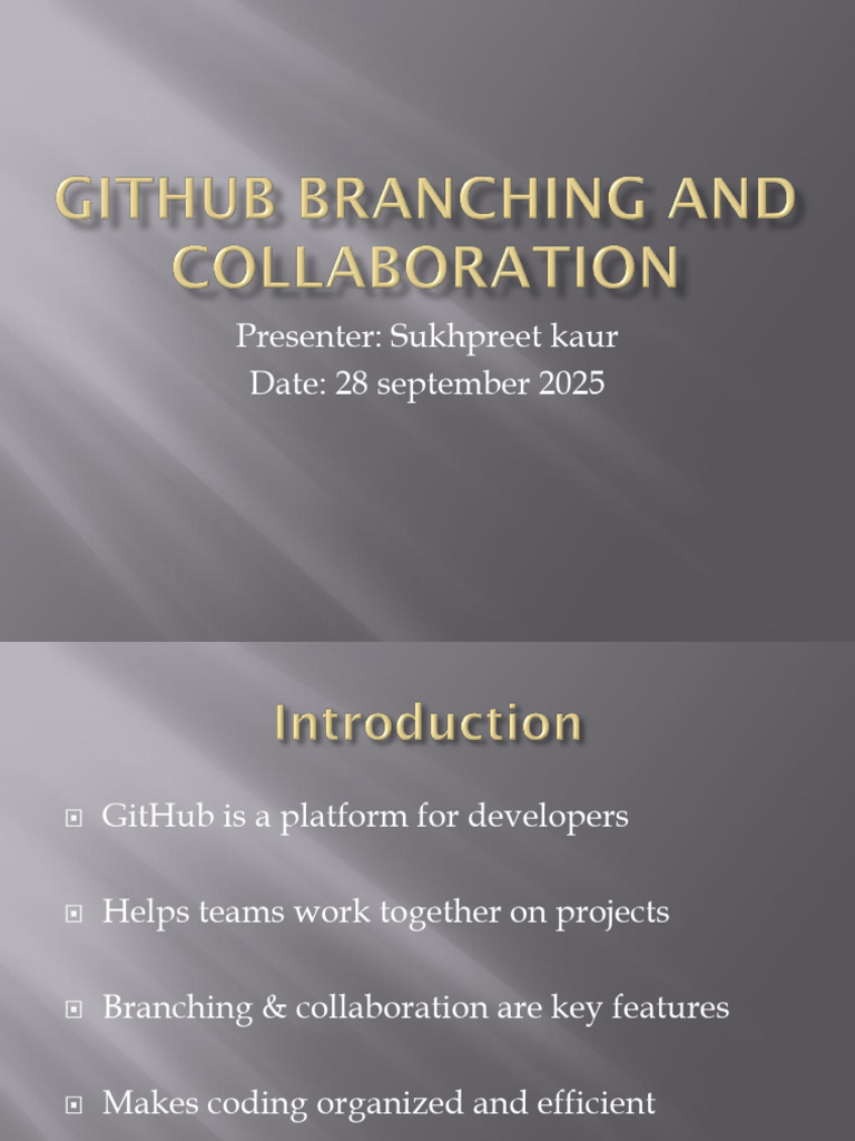 Github Branching and Collaboration | PDF