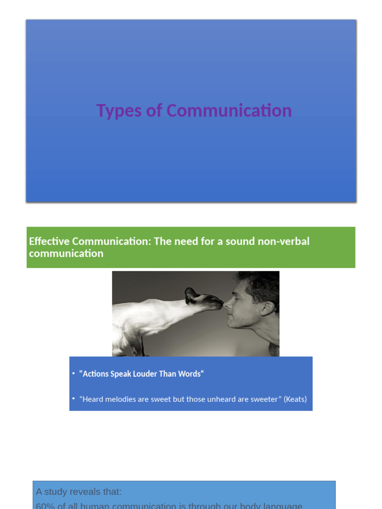 Types of Non-Verbal Communication | PDF | Nonverbal Communication ...