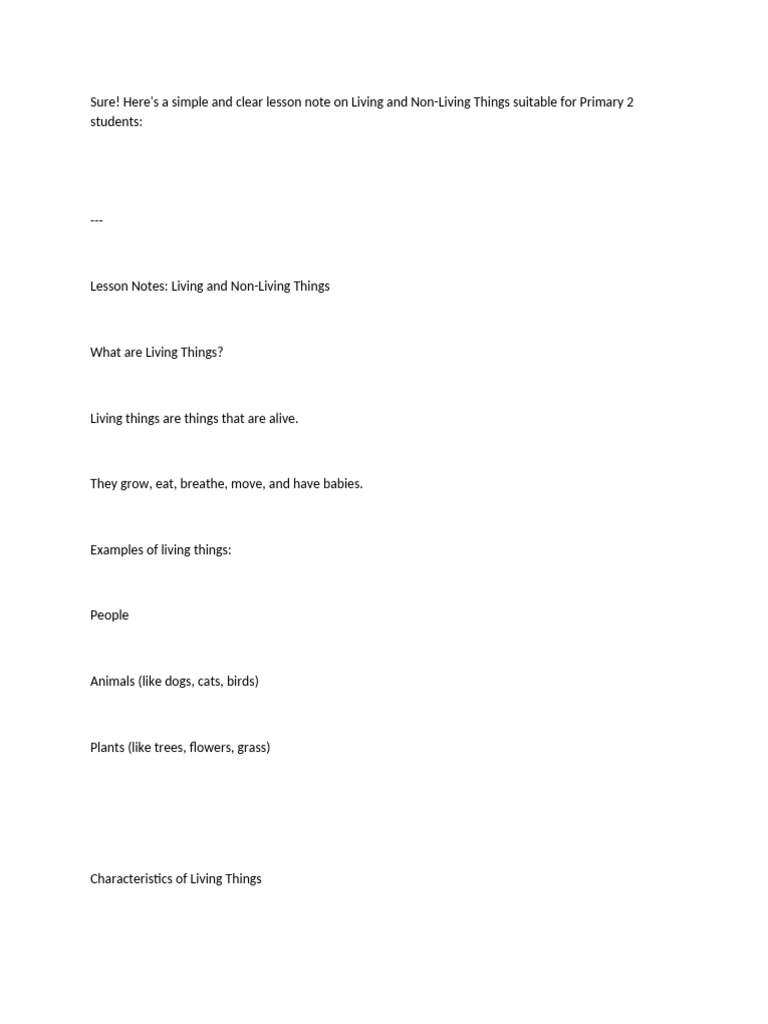 Primary 2 Basic Science Lesson Notes | PDF | Plants | Waste