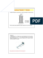 Structures Tutorial 7 - Torsion: Shear Moduli: G 80 Gpa G 36 Gpa