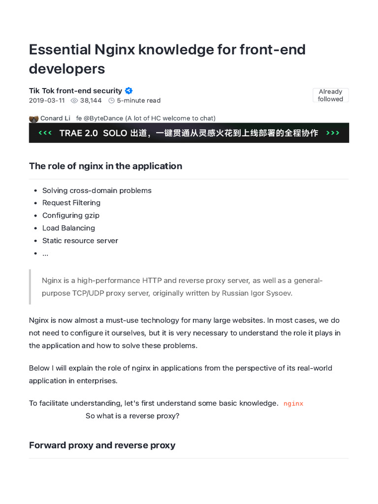 Essential Nginx Knowledge For Front-End Developers: The Role of Nginx ...