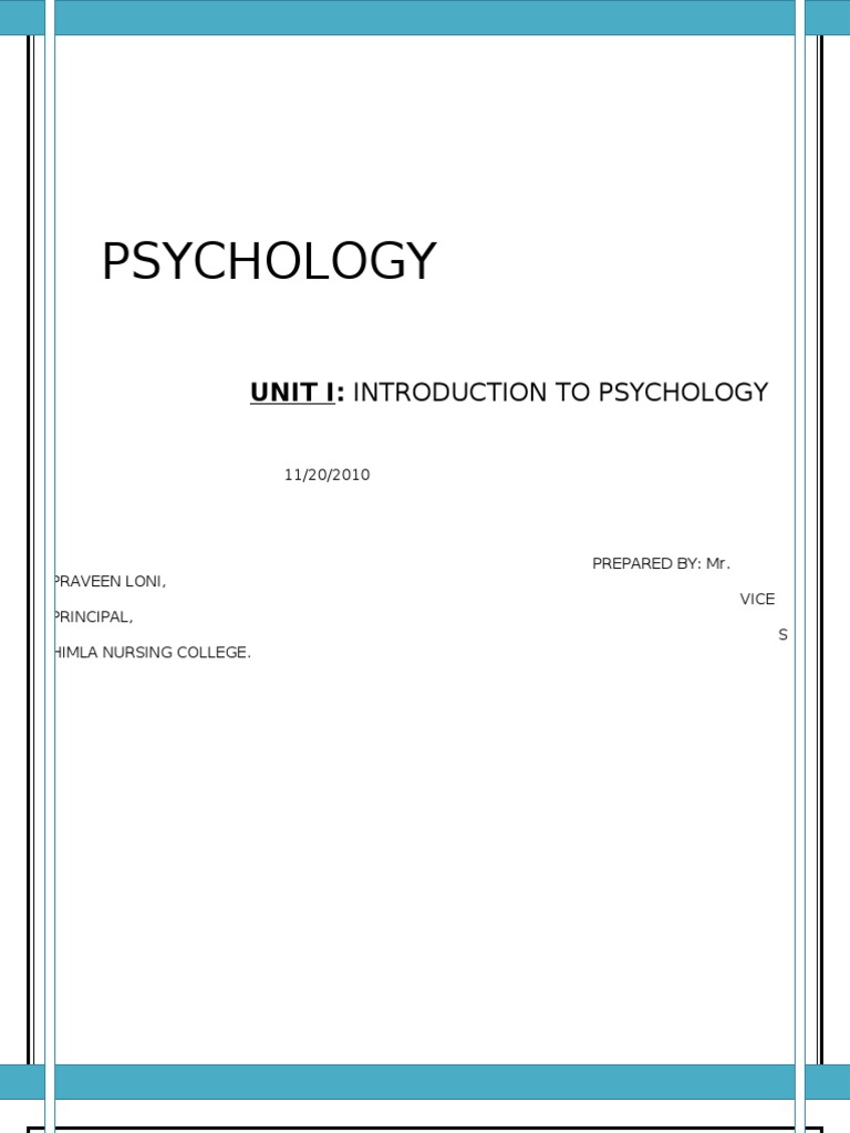 Psychology intelligence overview