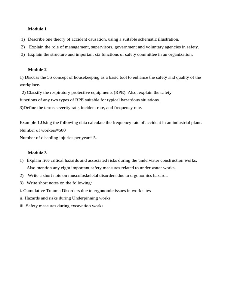 Workplace Safety Management and Hazards | PDF