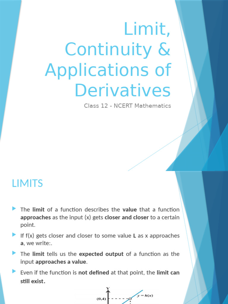 Derivatives: Limits, Continuity & Applications | PDF | Function ...