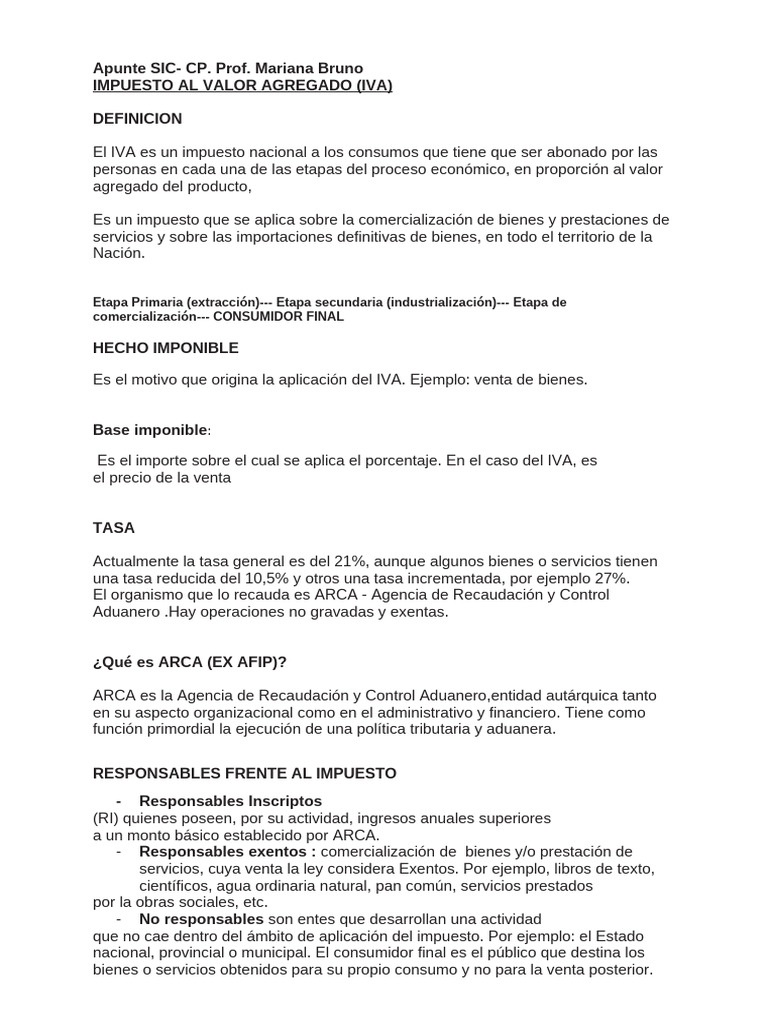 Guía sobre el Impuesto al Valor Agregado (IVA) | PDF | Impuesto al ...