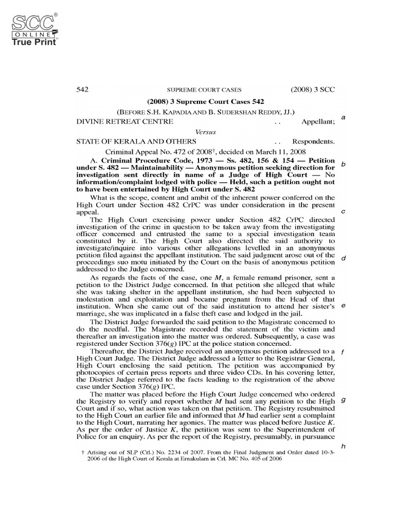 Modak Judgment Analysis (2008) | PDF | Separation Of Powers | Law Of ...