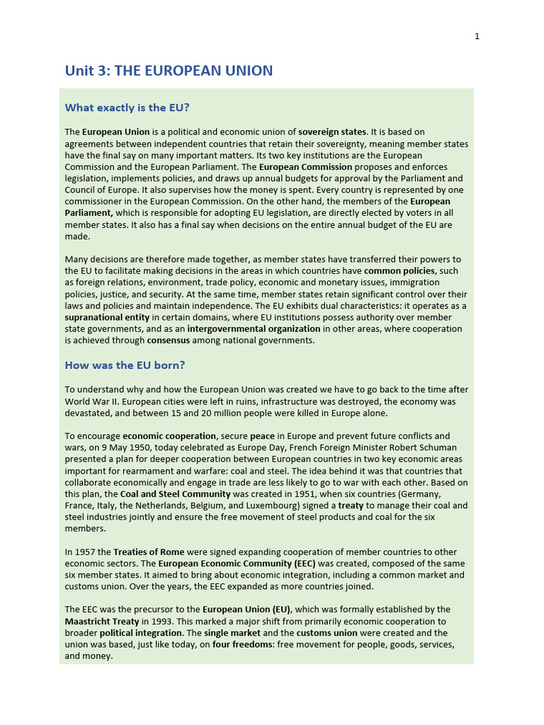 Understanding the European Union Basics | PDF | Banks | Loans