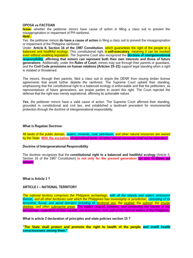 Minors' Right to Protect PH Rainforest | PDF | Search Warrant | Search ...