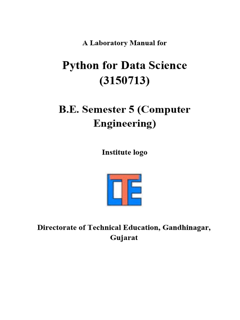 Python Data Science Lab Manual | PDF | Computer Program | Programming