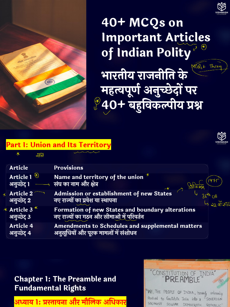 Complete Articles of Polity by Ravi Sir | PDF