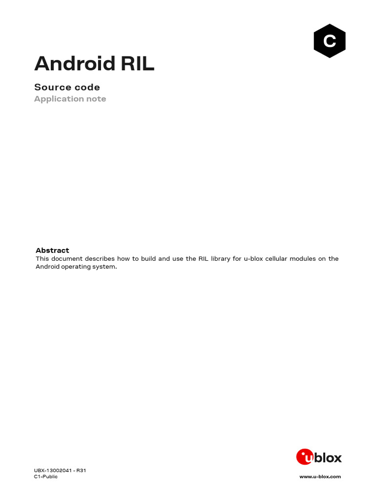 AndroidRIL-SourceCode AppNote UBX-13002041 | PDF | Android (Operating ...