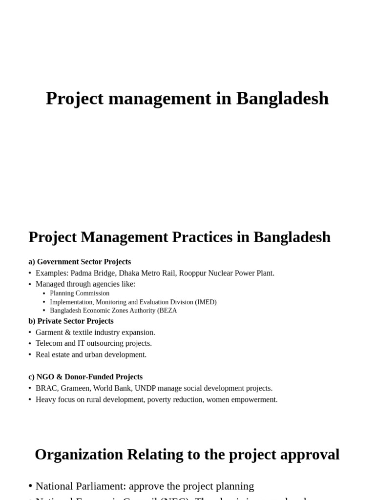 Project Management Practices in Bangladesh | PDF | Feasibility Study ...
