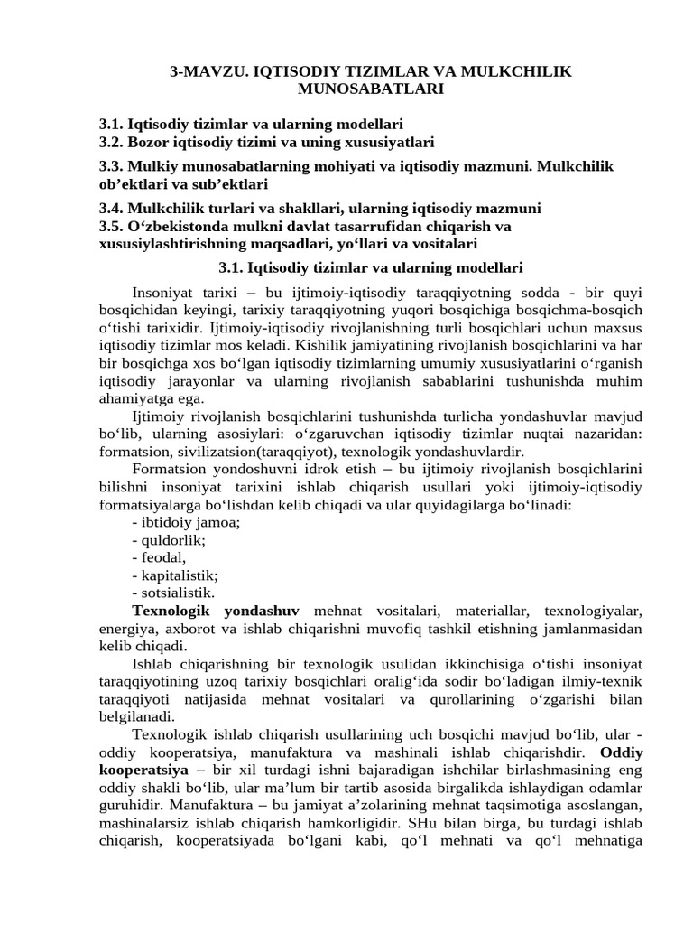 3 Mavzu | PDF