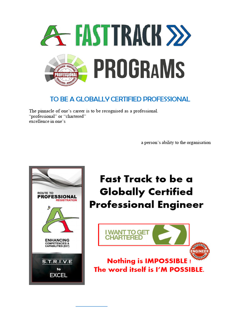 Fast Track to Chartered Engineer Status | PDF | Engineer | Engineering
