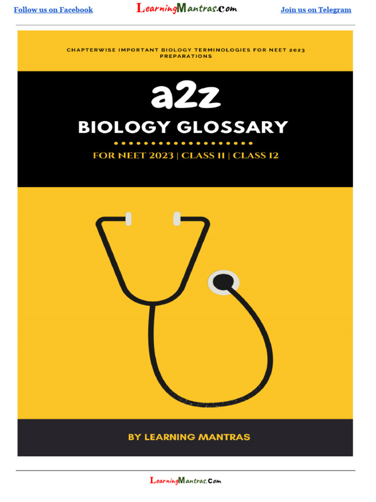 Biology Terms and Definitions Guide | PDF | Cell (Biology) | Genetics