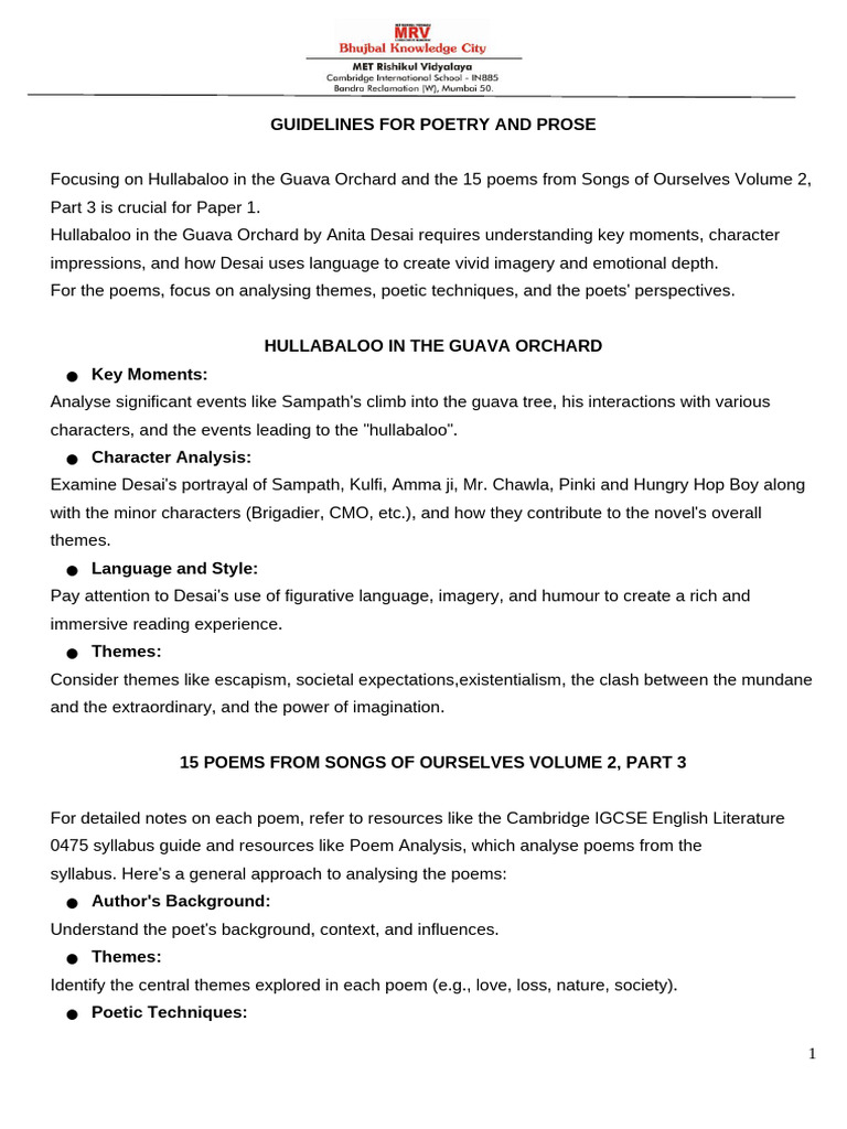 Poetry and Prose Analysis Guide | PDF | Poetry | Writing