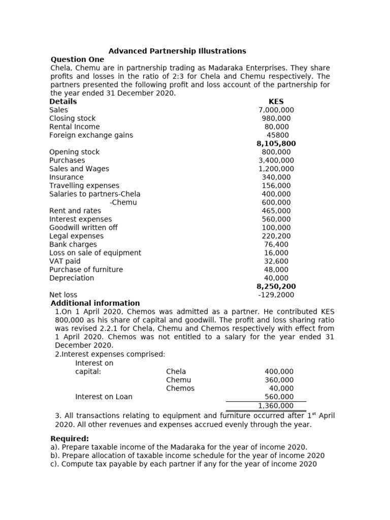 Partnership Illustrations 24 (1) (1) (AutoRecovered) | PDF | Expense ...