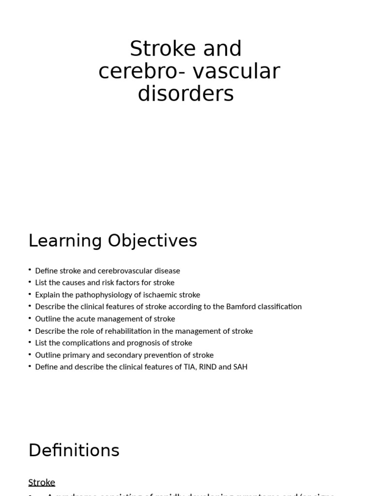 Understanding Stroke and Its Management | PDF | Stroke | Ischemia
