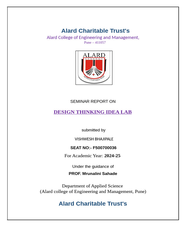 Alard Charitable Trust's: Alard College of Engineering and Management ...
