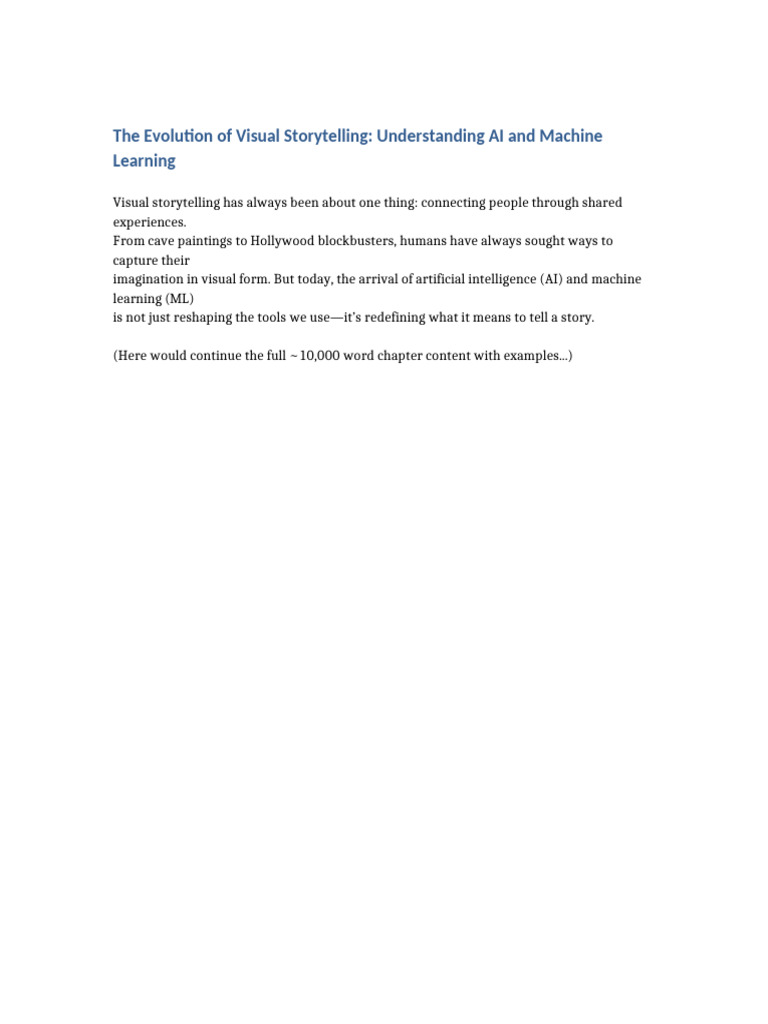 Evolution of Visual Storytelling | PDF