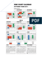 2011 Term Court Calendar