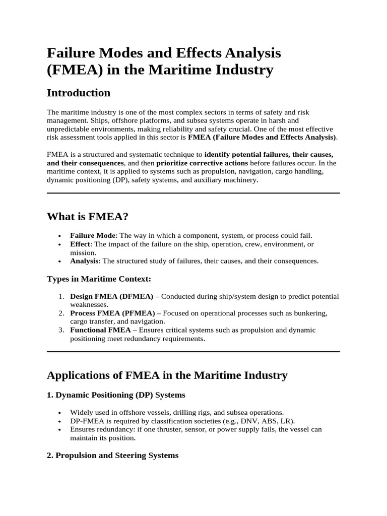 Failure Modes and Effects Analysis | PDF | Safety