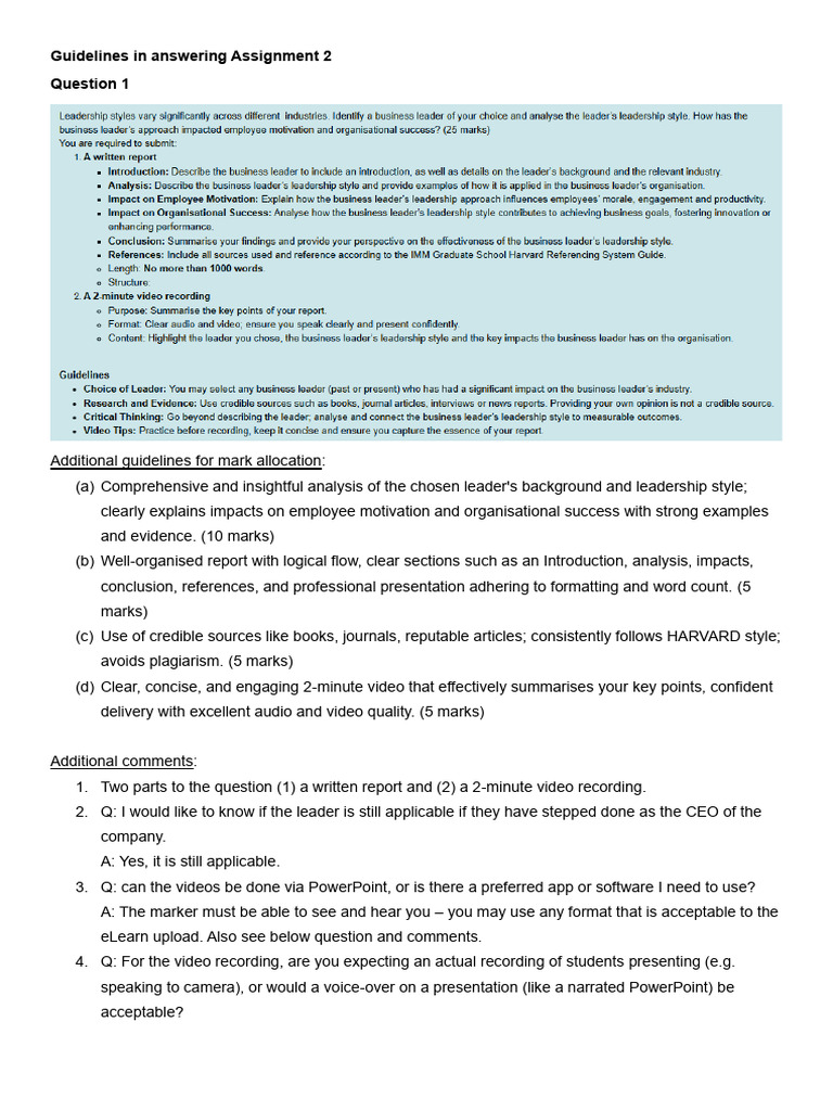 Guidelines in Answering Assignment 2 | PDF | Cost–Benefit Analysis