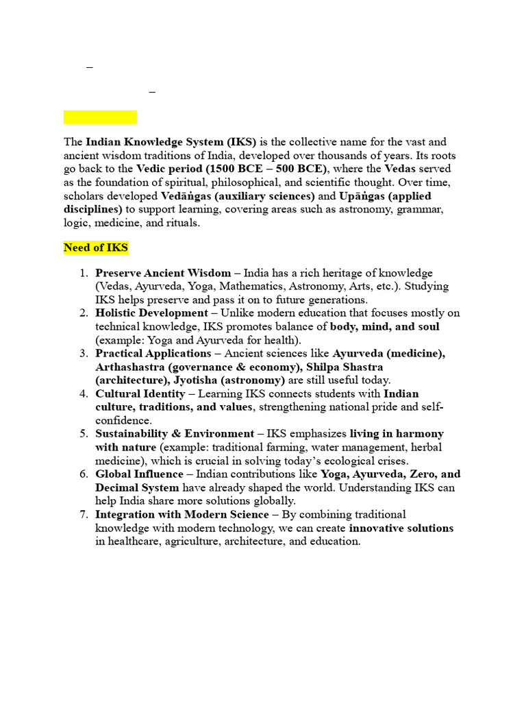 Overview of Indian Knowledge System | PDF | Vedas | Puranas