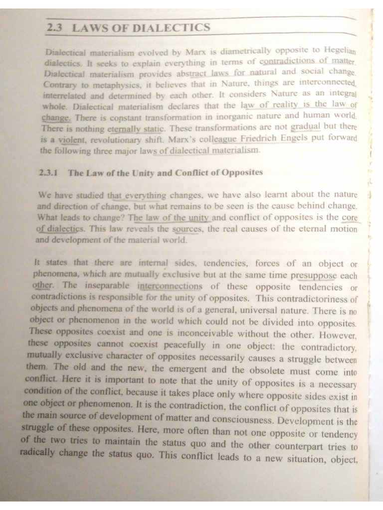 Laws of Dialectics.. | PDF