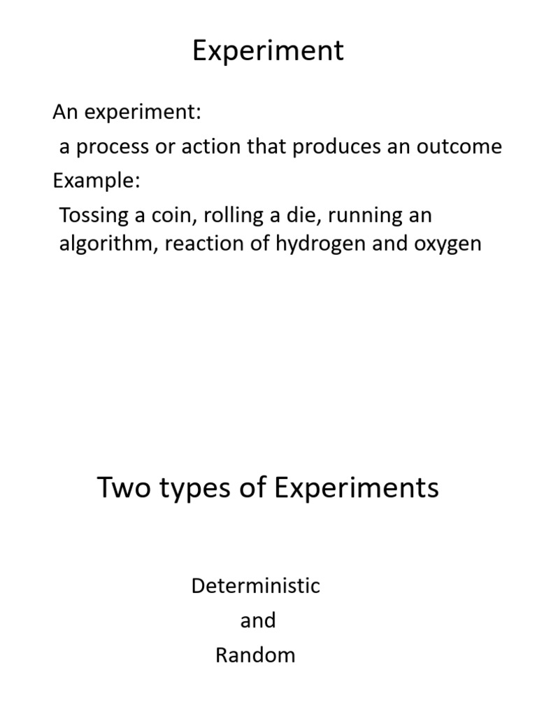 Types of Experiments in Computer Science | PDF | Odds | Randomness