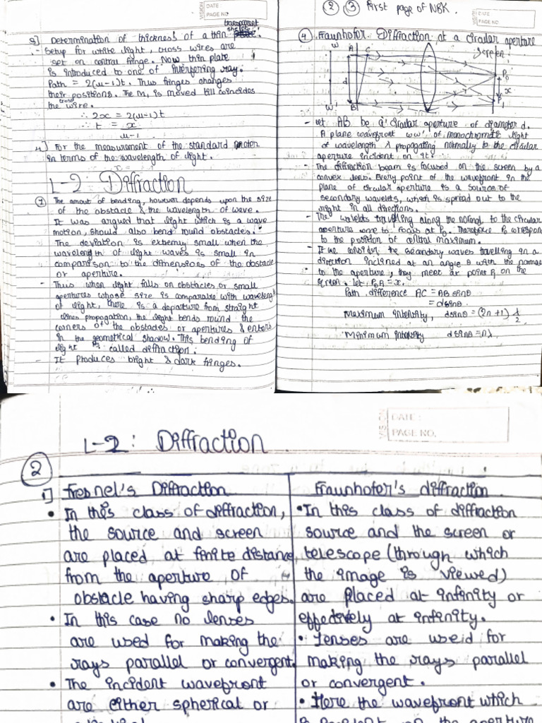 Diffraction (Detailed) | PDF