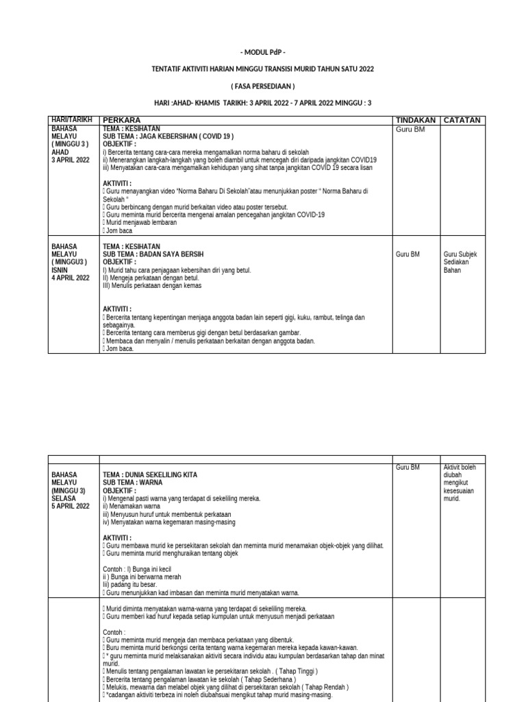 Modul Minggu 3 Dan 4 | PDF