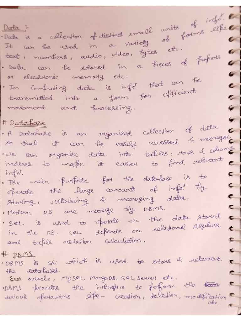 DBMS UNIT 1 - Compress | PDF