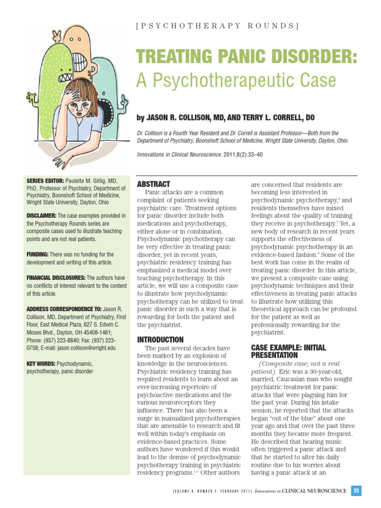 Panic Disorder | PDF | Psychotherapy | Panic Attack