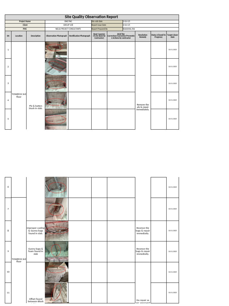 Quality Observation Report for ONE FNG | PDF