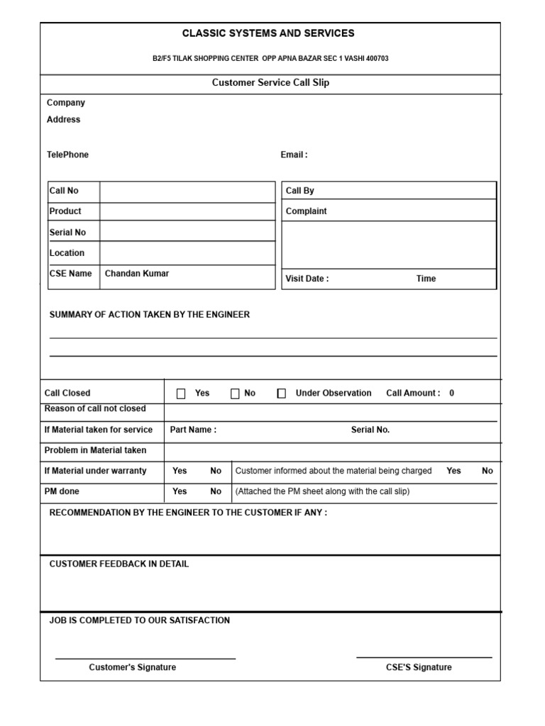 Call Report - Chandan Kumar | PDF