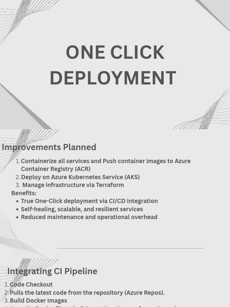 One-Click Deployment with CI/CD Integration | PDF