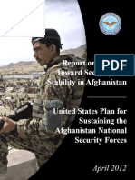 Afghanistan- Report on Progress Towards Security and Stability in Afghanistan-US Plan for Sustaining the Afghan National Secuity Forces