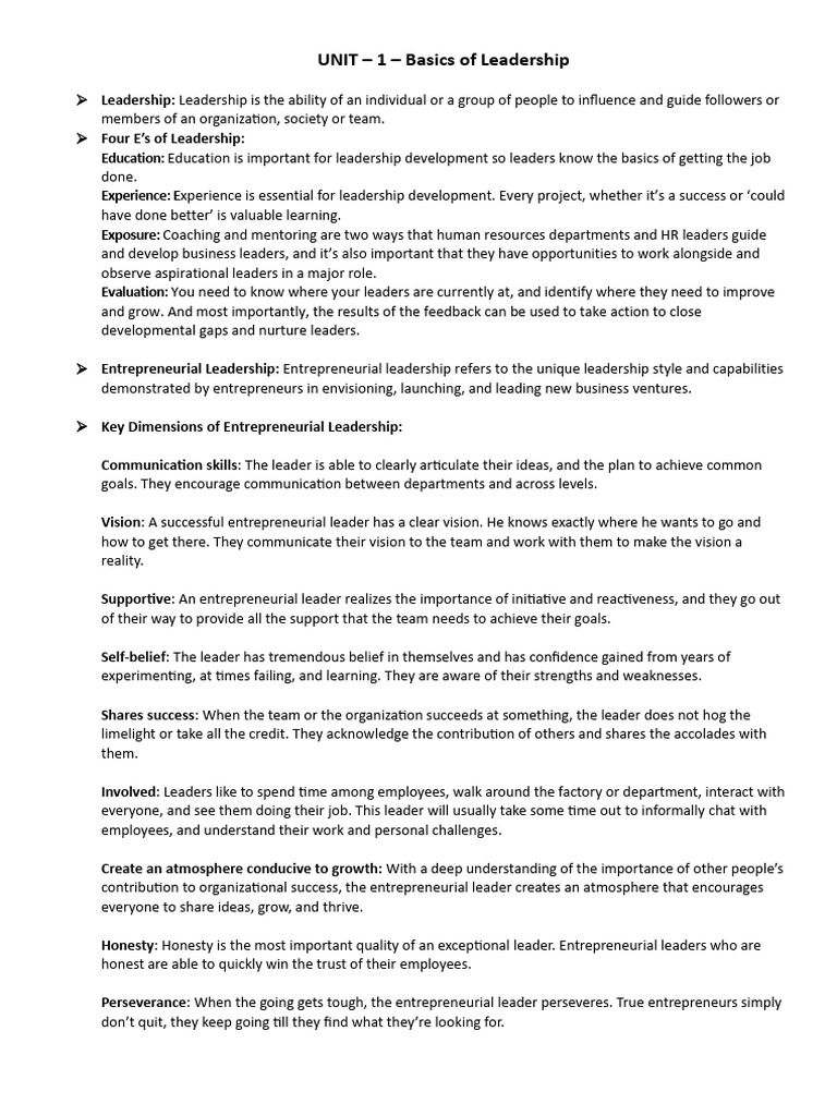 Leadership Development Essentials | PDF | Strategic Management | Leadership