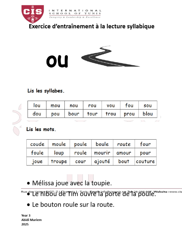Lecture syllabique et dictée pour CP | PDF