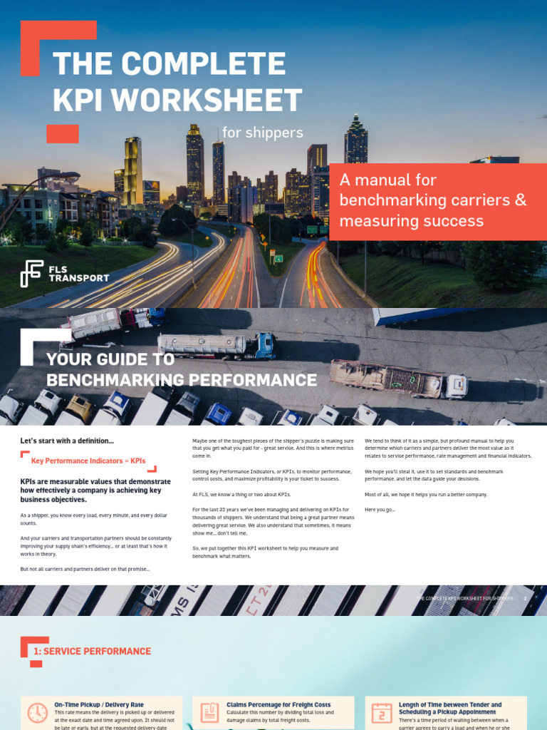 Complete KPI Worksheet for Shippers | PDF | Cargo | Performance Indicator