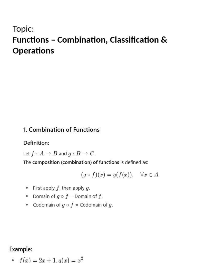 Function Operations | PDF