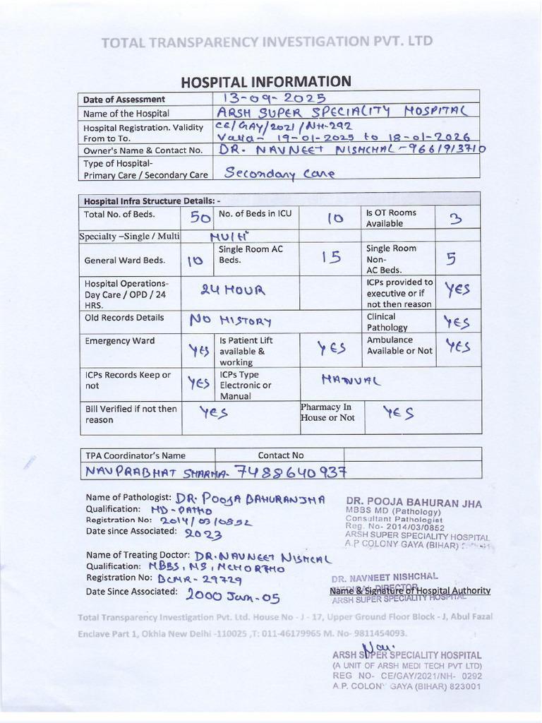 Hospital Information | PDF