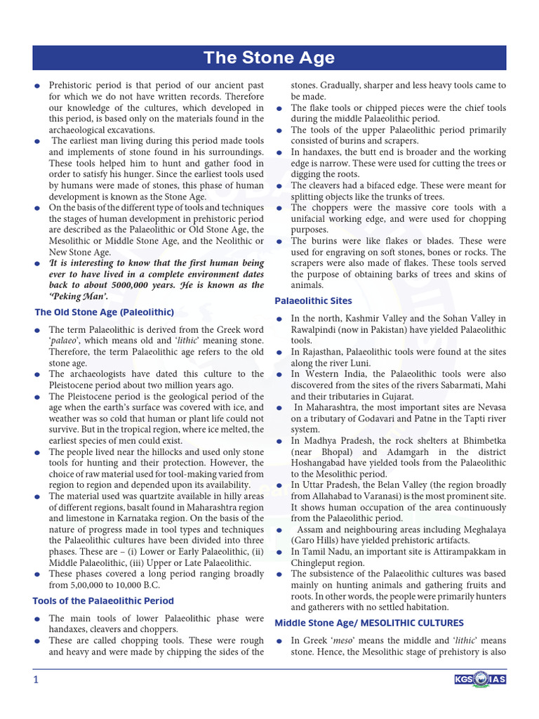 Overview of the Stone Age Cultures | PDF | Neolithic | Stone Age