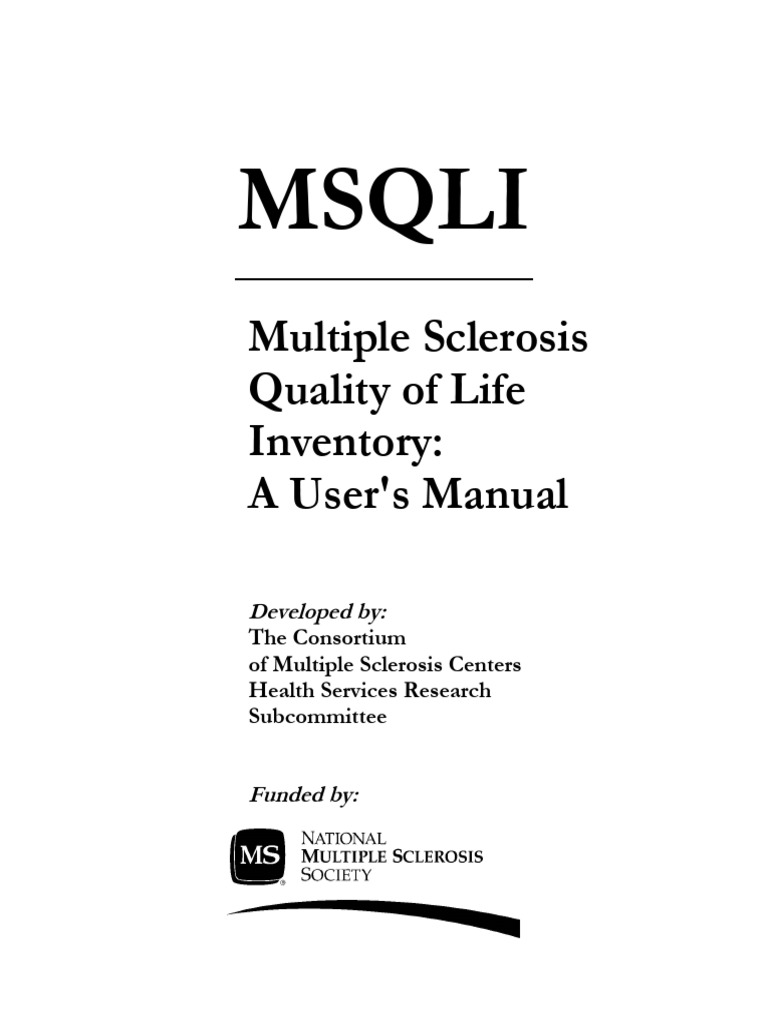 Multiple Sclerosis Quality of Life Manual | PDF | Clinical Trial | Pain