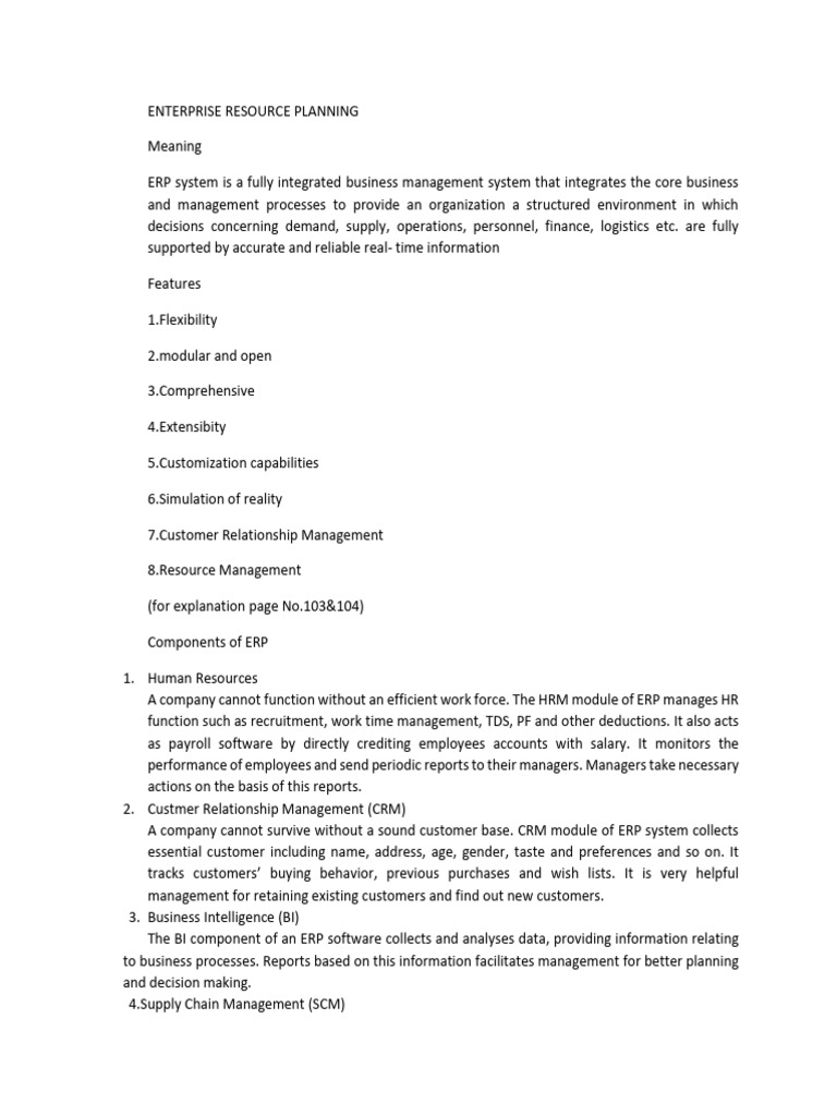Understanding Enterprise Resource Planning | PDF | Enterprise Resource ...